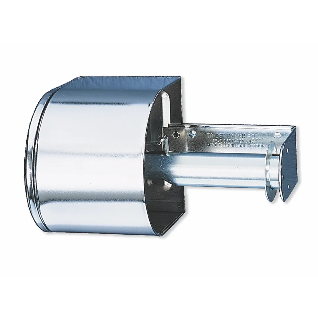 Carlisle R1500XC Tissue Dispenser, 10"¾" x 6"¾" x 6"½" Chrome Steel, Reserve Roll with Key Lock