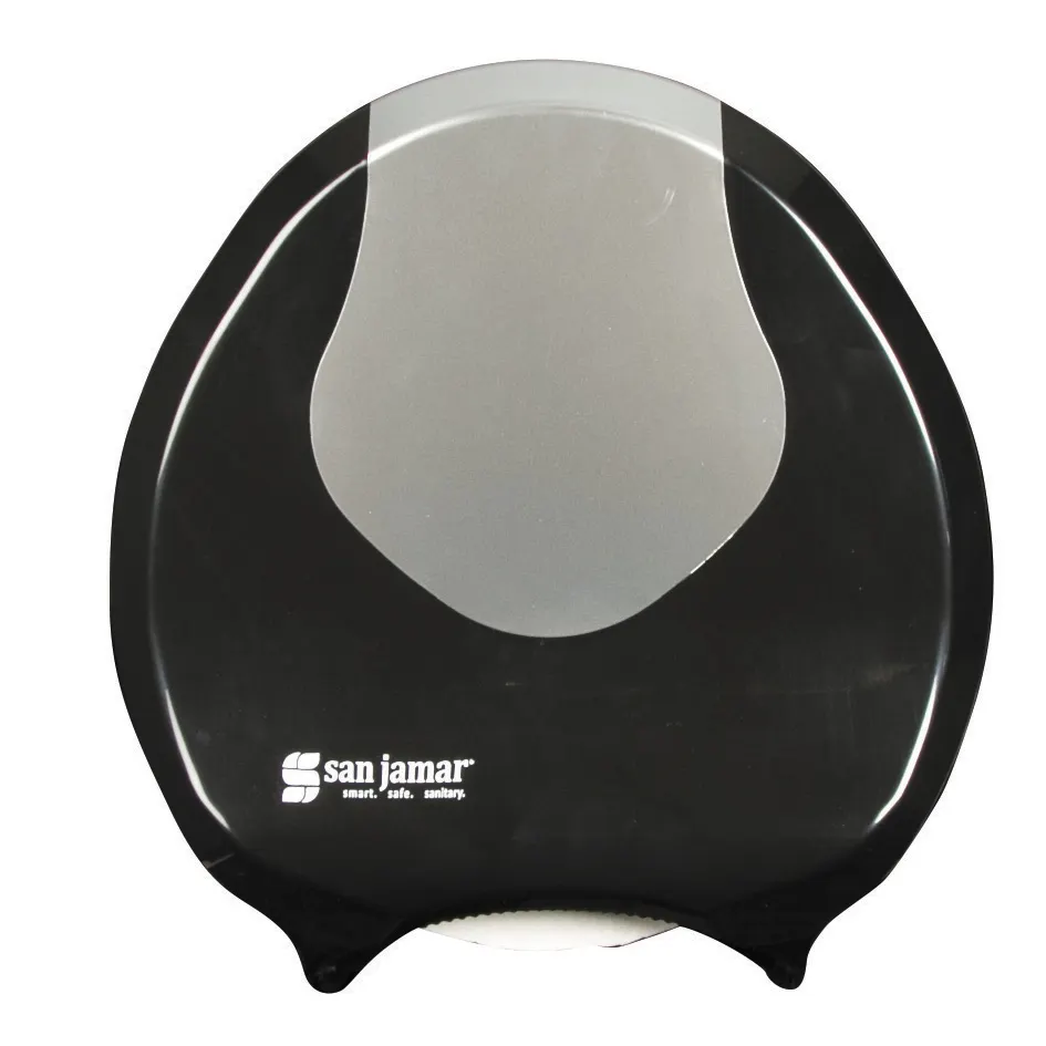 Carlisle R2070BKSS Summit Bath Tissue Dispenser - 9" Jumbo Roll, Plastic Black/Steel, Single Roll