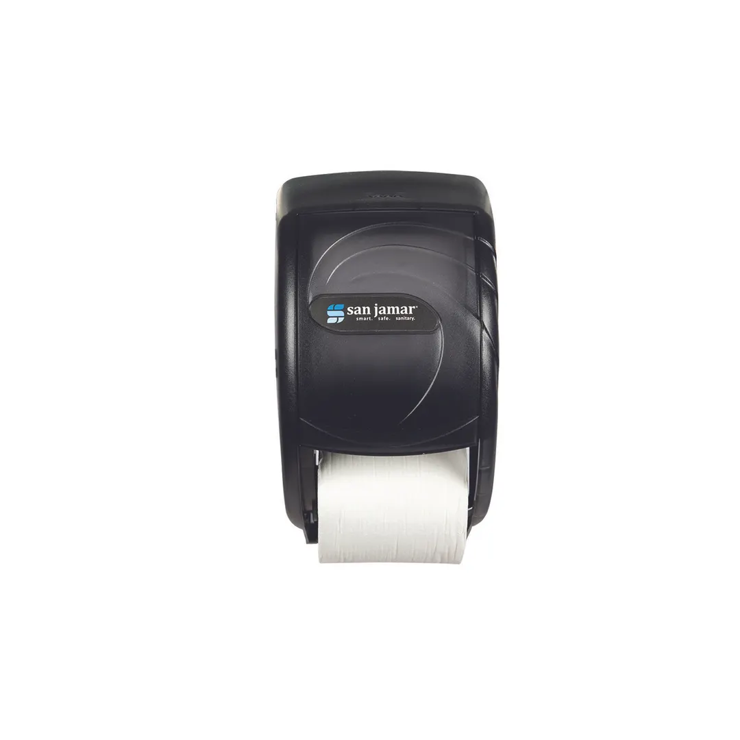 Carlisle R3590TBK - Double Roll Toilet Tissue Dispenser, 7½" W x 7" D x 12¾" H, Black Plastic, Lock