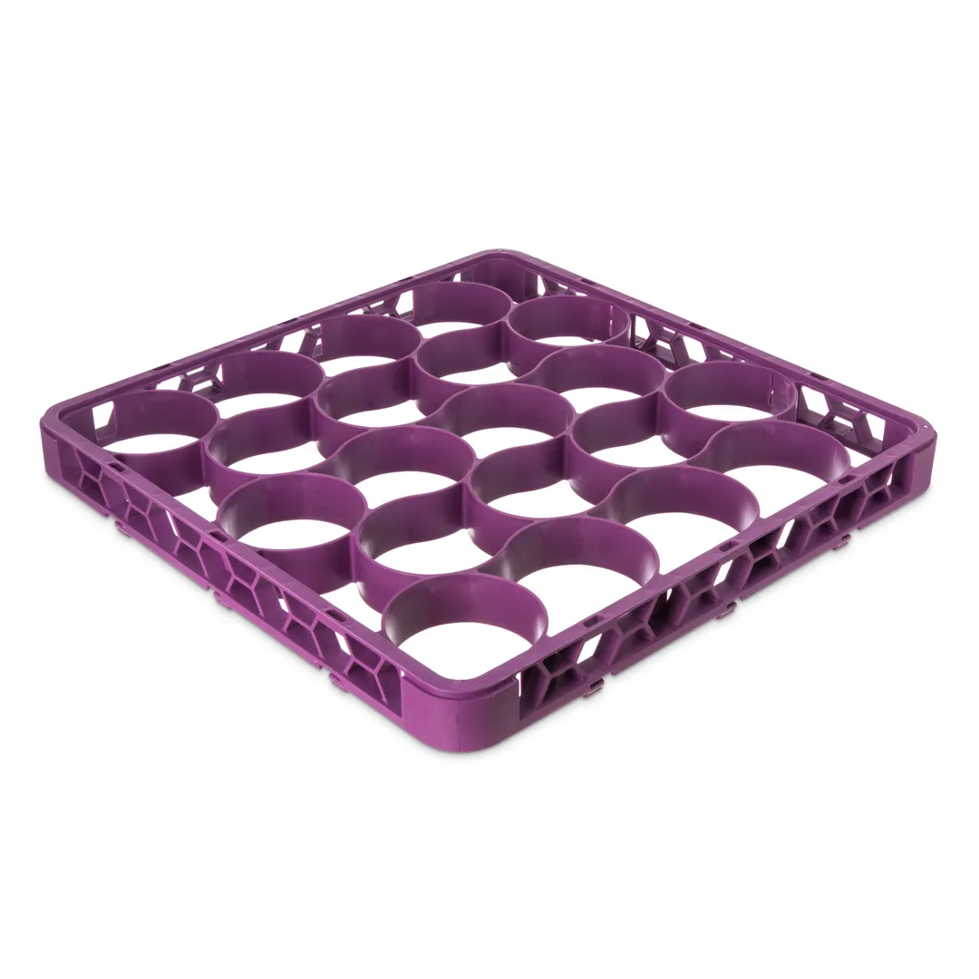 Carlisle REW20SC89 OptiClean NeWave Glass Rack Extender, Full-Size, 20-Compartment, Lavender, Double-Wall Polypropylene, Textured Finish, BPA Free, Made in USA