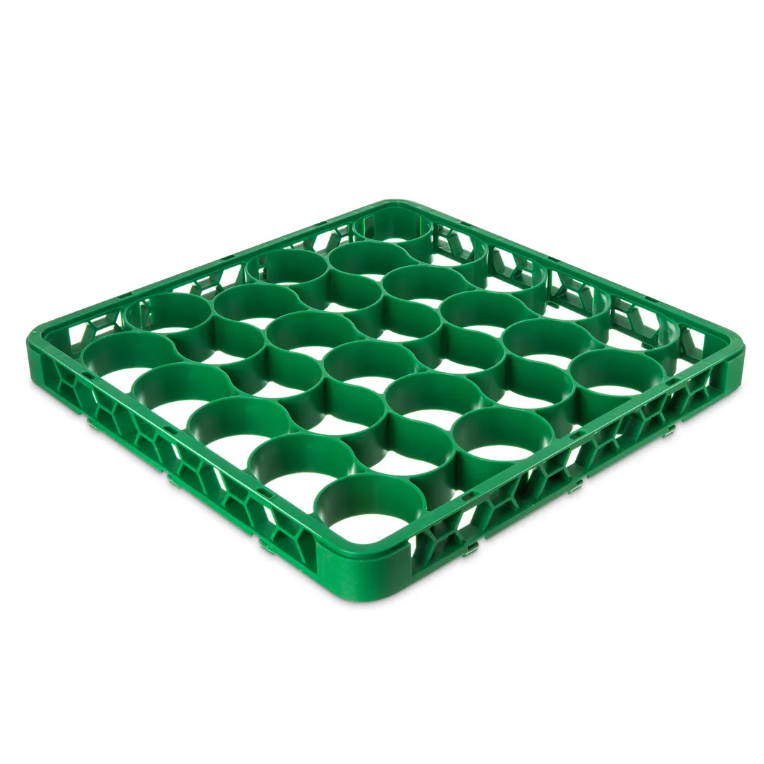 Carlisle REW30SC09 OptiClean NeWave Glass Rack Extender, Full-Size 30-Compartment Green Double-Wall Reinforced Polypropylene with Textured Finish, 1.57" Inside Height