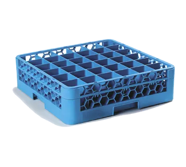 Carlisle RG36-114 OptiClean™ Dishwasher Glass Rack, Blue Polypropylene, 36 Compartments 2-15/16" x 2-15/16", Extender, Holds Glasses up to 2-11/16" Dia, 5" Height, NSF Certified