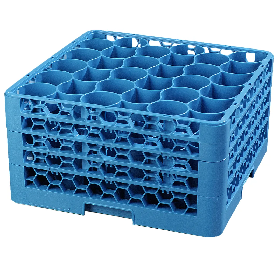 Carlisle RW30-314 OptiClean™ NeWave™ Dishwasher Glass Rack, Blue, 30 Compartments, 2‑7/8" Dia, NSF, BPA‑Free