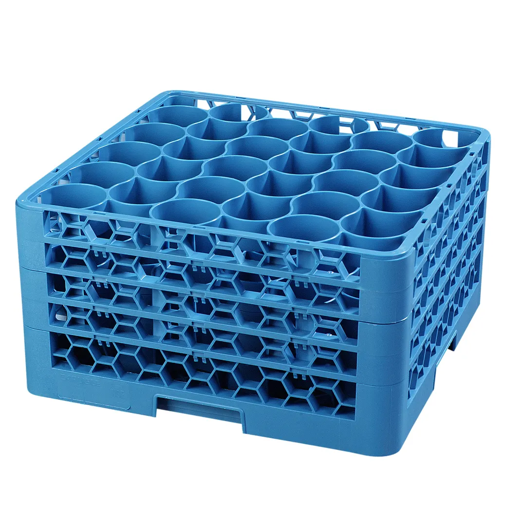 Carlisle RW30-314 OptiClean™ NeWave™ Dishwasher Glass Rack, Blue, 30 Compartments, 2‑7/8" Dia, NSF, BPA‑Free
