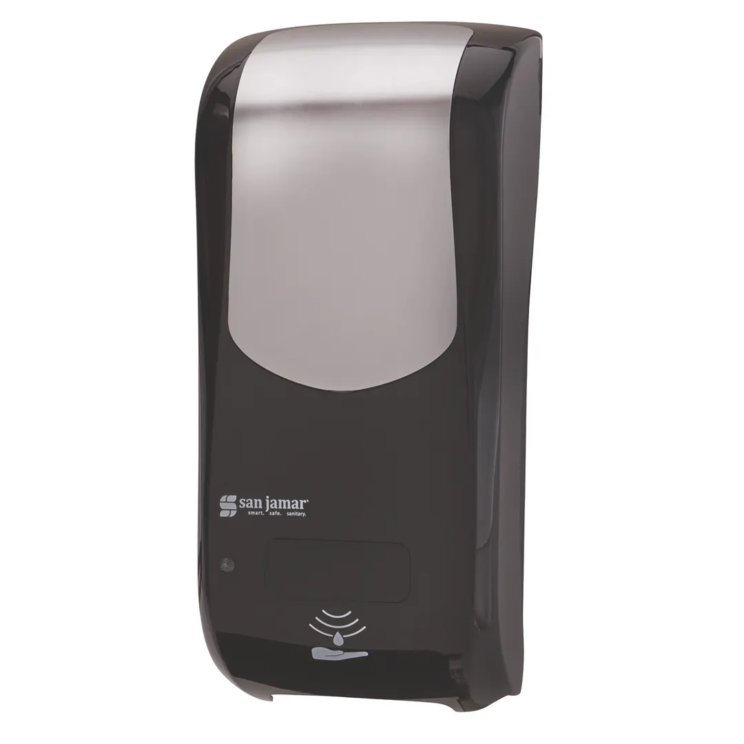 Carlisle SH970BKSS - Touch‑Free Hand Soap & Sanitizer Dispenser, 30‑39 oz (900 mL) Black Plastic