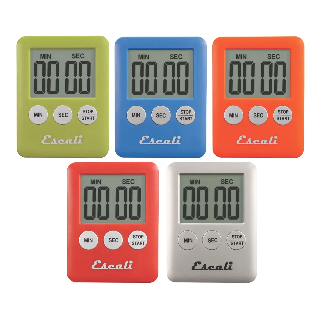 Carlisle TMDGM12 Digital Kitchen Timer, 2-3/4" x 2" x 5/16", Memory Recall, Counts Up/Down, 99 Min 59 Sec, Magnetic Back - 12/Pack