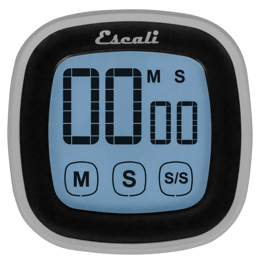 Carlisle TMDGTS Digital Timer – 3" x 3" x 1" Black Touch‑Screen, Power‑Saving, 99 min 59 sec