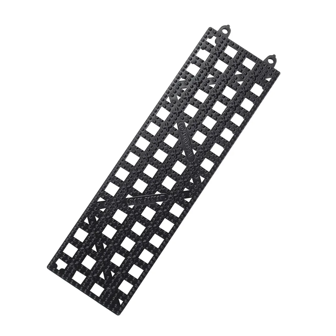 Carlisle VM5180BK Versa-Mat Strips Bar Mat, 3-1/2" x 12", Rubber, Black, NSF - 1/Each
