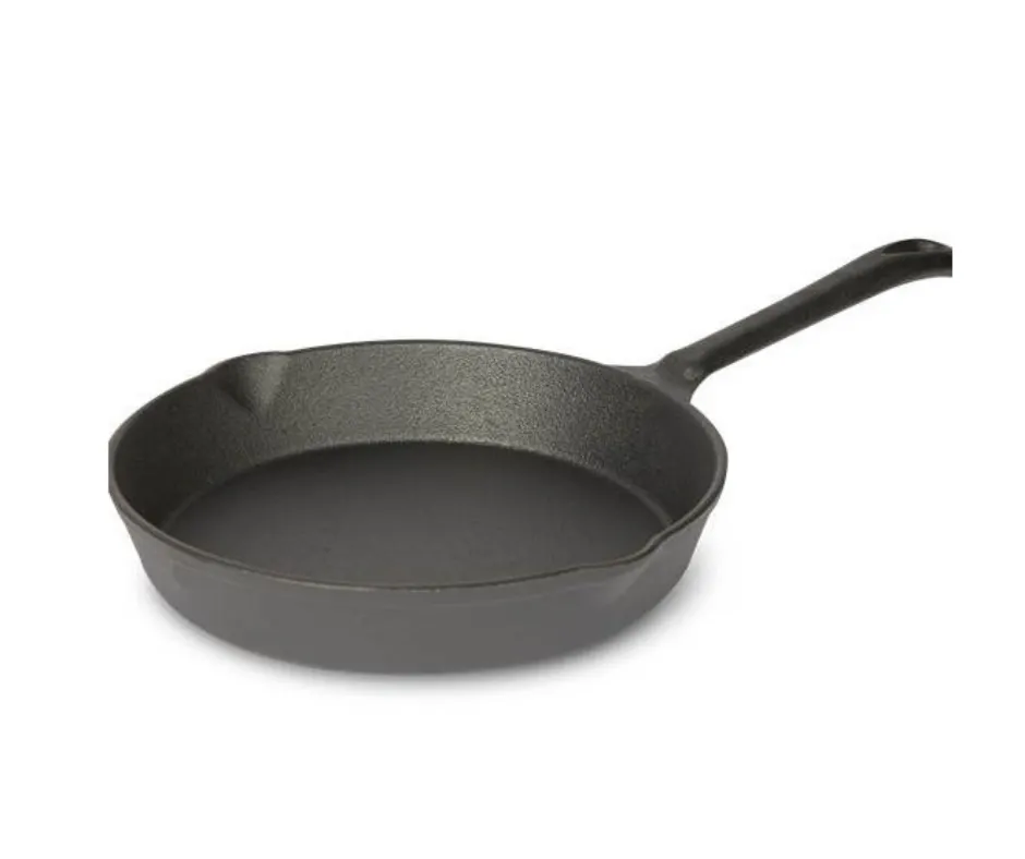 Concasse MCACCCOM11 12" Round Cast Iron Sizzle Platter with Handle – 12" Diameter Servingware
