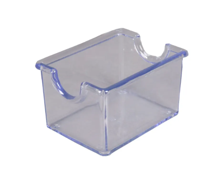Concasse MCACCDA01 Sweetener Packet Holder, Clear Plastic Caddy for Sugar Packets, Tabletop Organizer