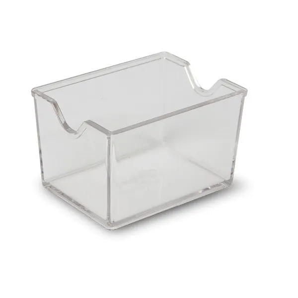 Concasse MCACCDA01B - White Plastic Sweetener Packet Holder, Compact Tabletop Caddy, Durable Design