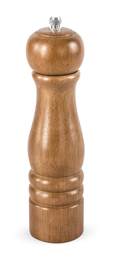 Concasse MCACCPI06 Wooden Pepper Mill, 6" Height, 1"-7" Adjustable, Solid Wood Construction -