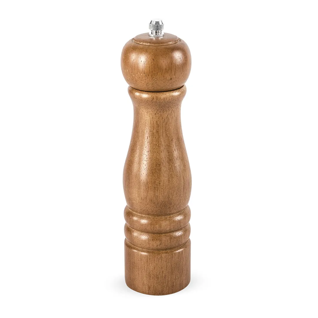 Concasse MCACCPI08 Wooden Pepper Mill, 8" Height, Handcrafted Wood Finish, Premium Tabletop Grinder