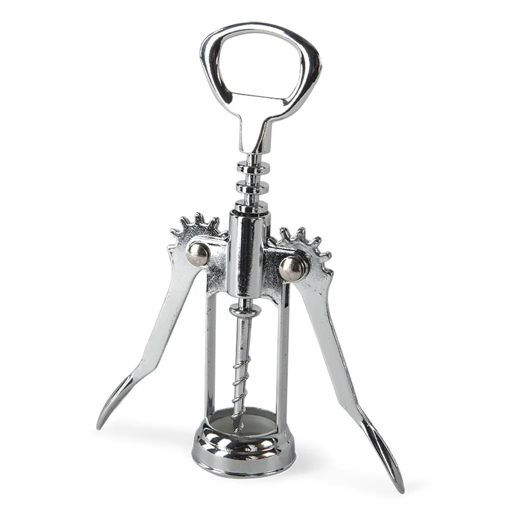 Concasse MCACCSC02 Wing-Style Stainless Steel Corkscrew, Skull Design, Silver Handle