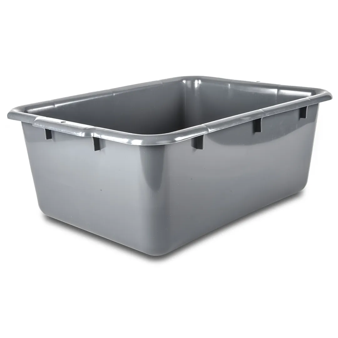 Concasse MCC52661 Heavy-Duty Tote Box, 20"W x 15"D x 7"H, Gray Food-Grade Plastic Construction