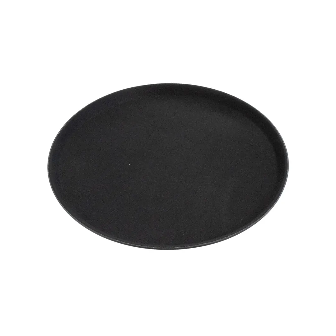 Concasse MCCHA16N Non-Slip Serving Tray, 16" Round, Black, Rubber Plastic