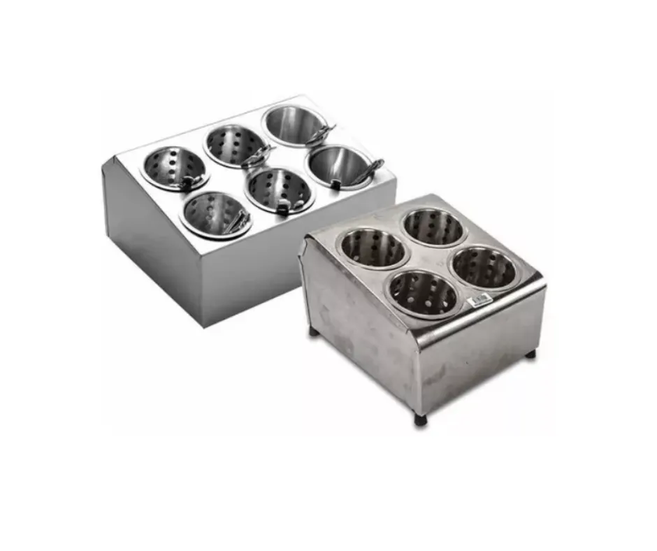 Concasse MCCUAI06 6 Division Cutlery Compartment, Stainless Steel, Black/Cherry Finish, Flatware Organizer