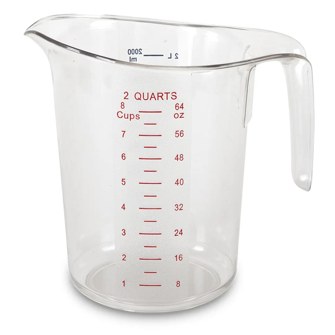 Concasse MCJM2000 Measuring Cup, 2 Liter, 64 Oz, 8 Cup, Polycarbonate Clear