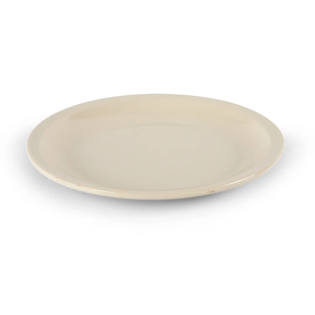 Concasse MCPLMR20 - 8" Round Melamine Plate, Beige Color, Durable Reusable Plastic Dinnerware