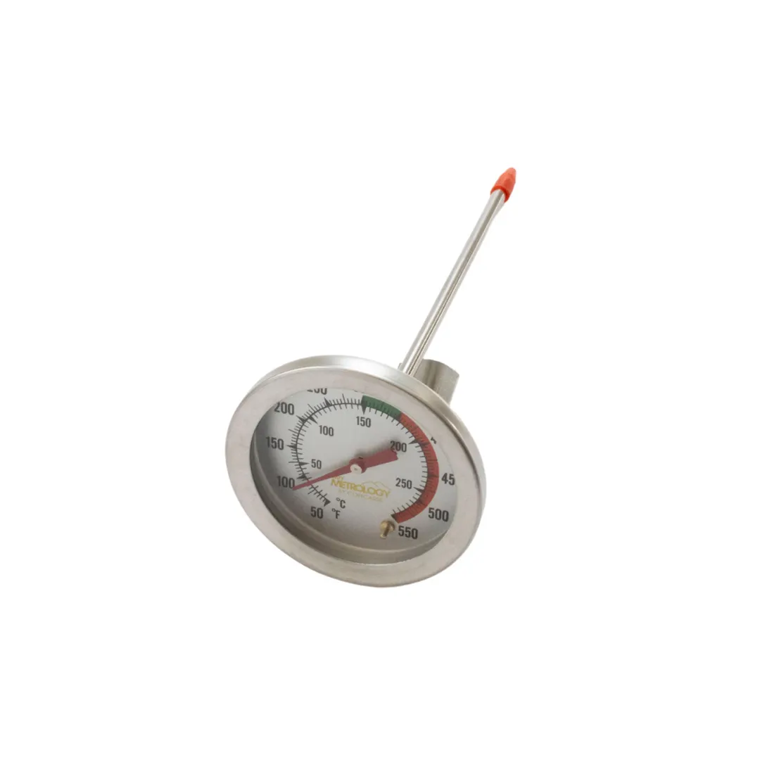 Concasse MCT30380 Deep Fry Thermometer, 50°F to 500°F, 2" Dia. x 5"L, Dial Type