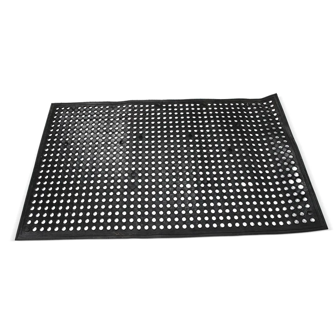Concasse MCTFATN Anti-Fatigue Rub Mat, 35-1/2" x 35-1/2", Square, Black, Rubber