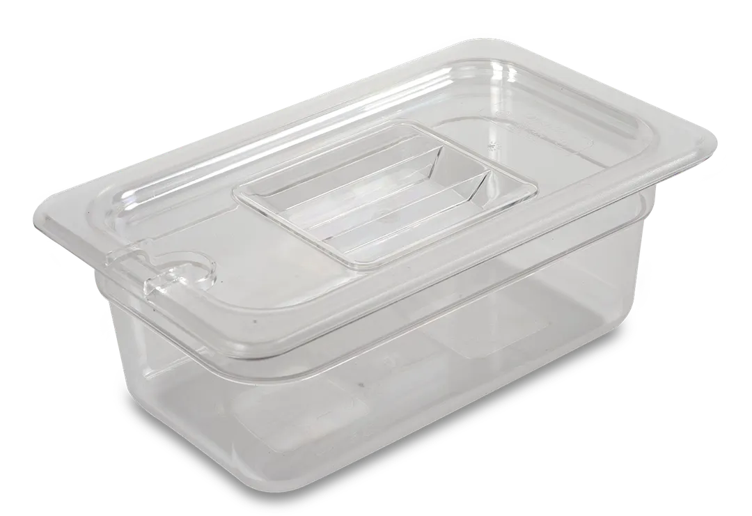 Concasse MCTP1300 Clear Polycarbonate Pan Cover, 1/3 Size, Flat Lid Style - Sold Individually