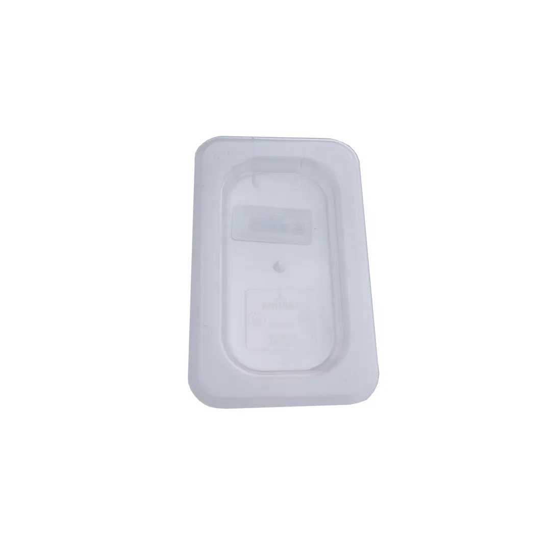 Concasse MCTP1900 Clear Polycarbonate Pan Cover, 1/4 Size, Flat Lid, Solid - Each