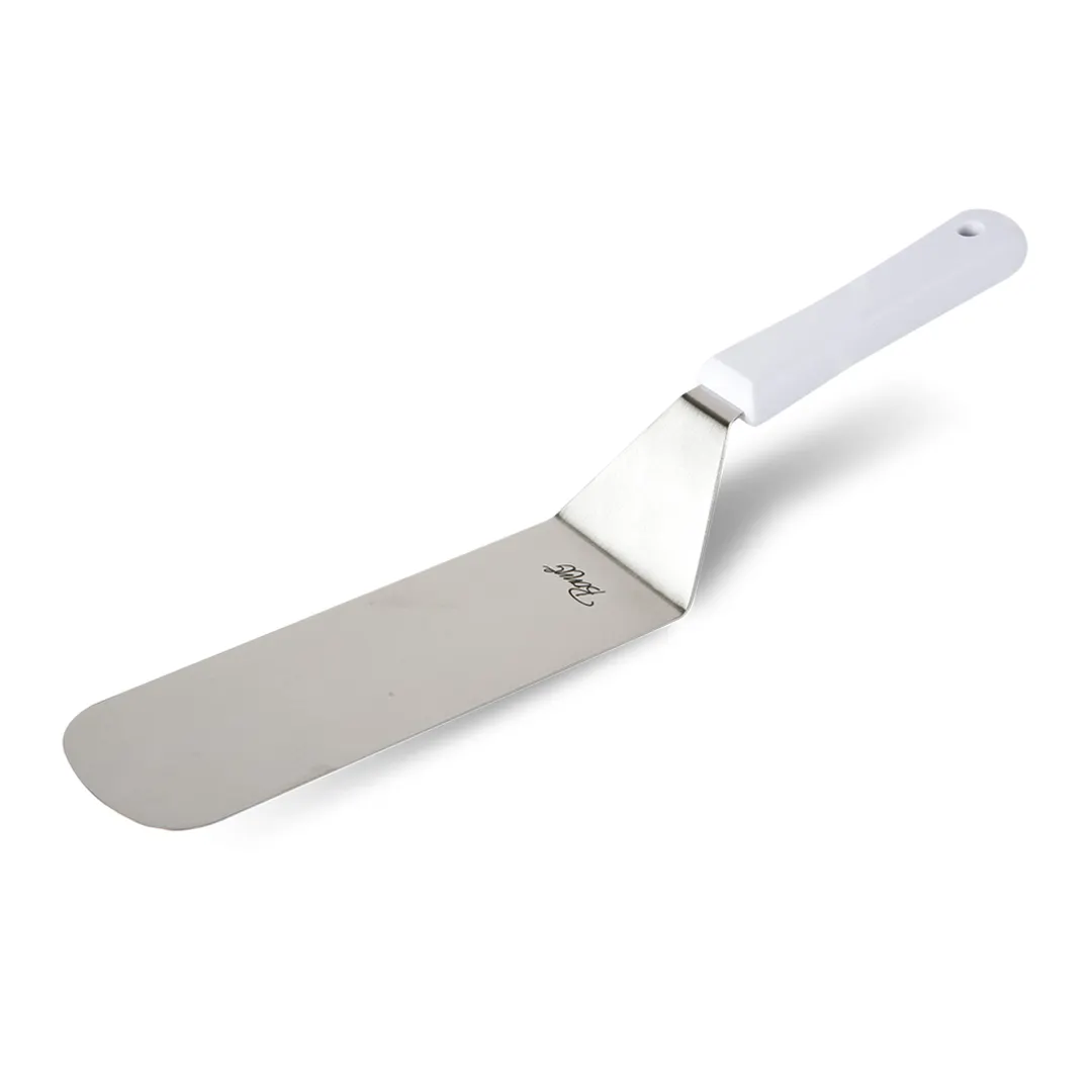 Concasse MCVAT085 Flexible Stainless Steel Turner, 8" x 3", Solid Nylon Handle, White