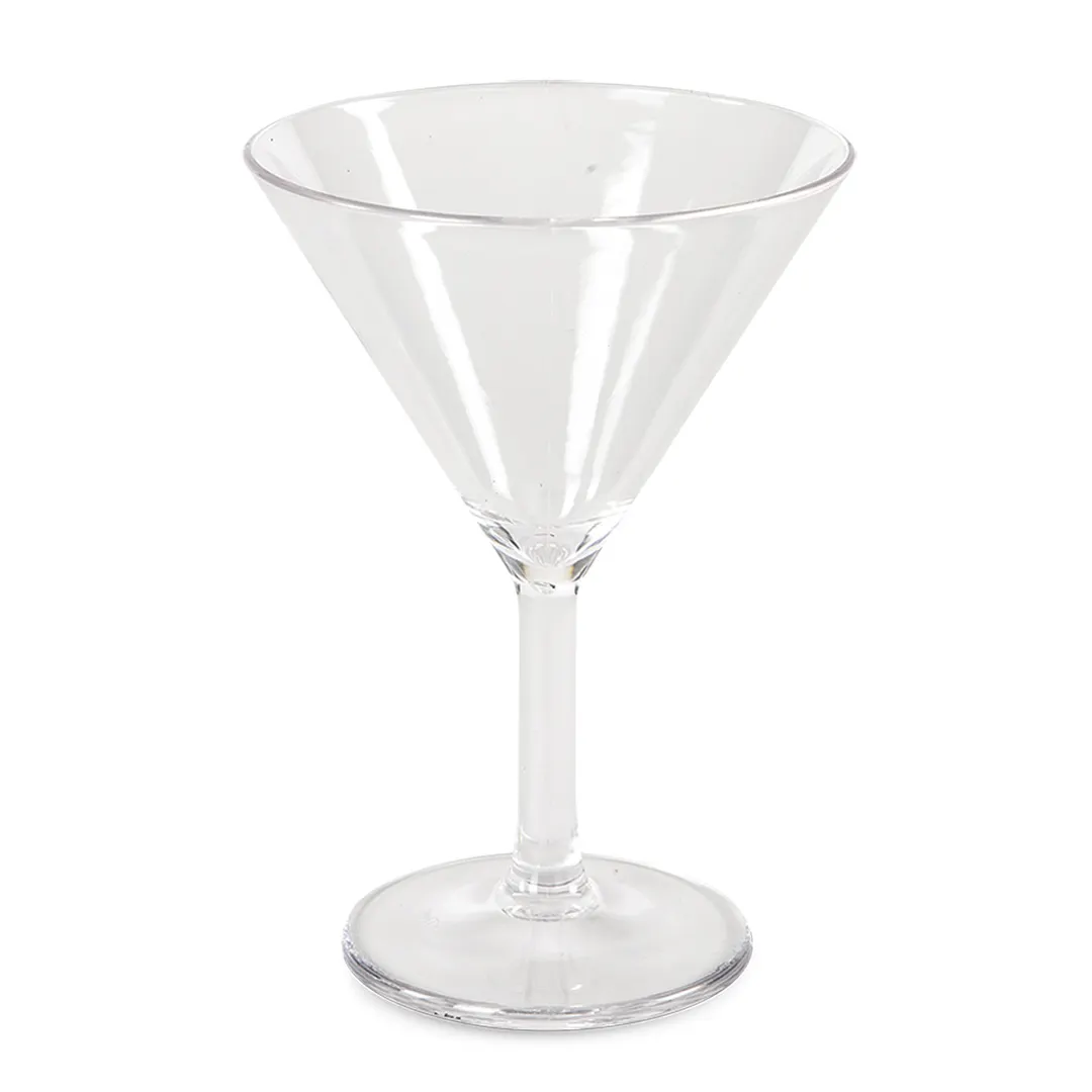 Concasse MCVMTINPOL Martini Cup - 9 Oz Clear Polycarbonate Plastic Barware, Reusable Cocktail Glass