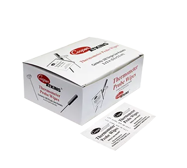 Cooper-Atkins 9150-0-8 Antibacterial Probe Wipes, 2" x 2", 10 Boxes 200 Single‑Use Wipes - 10/Case