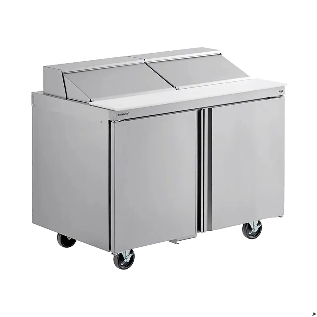 Delfield 4448NP-12M 48" 2-Door Mega Top Sandwich and Salad Prep Table, 12 Pans