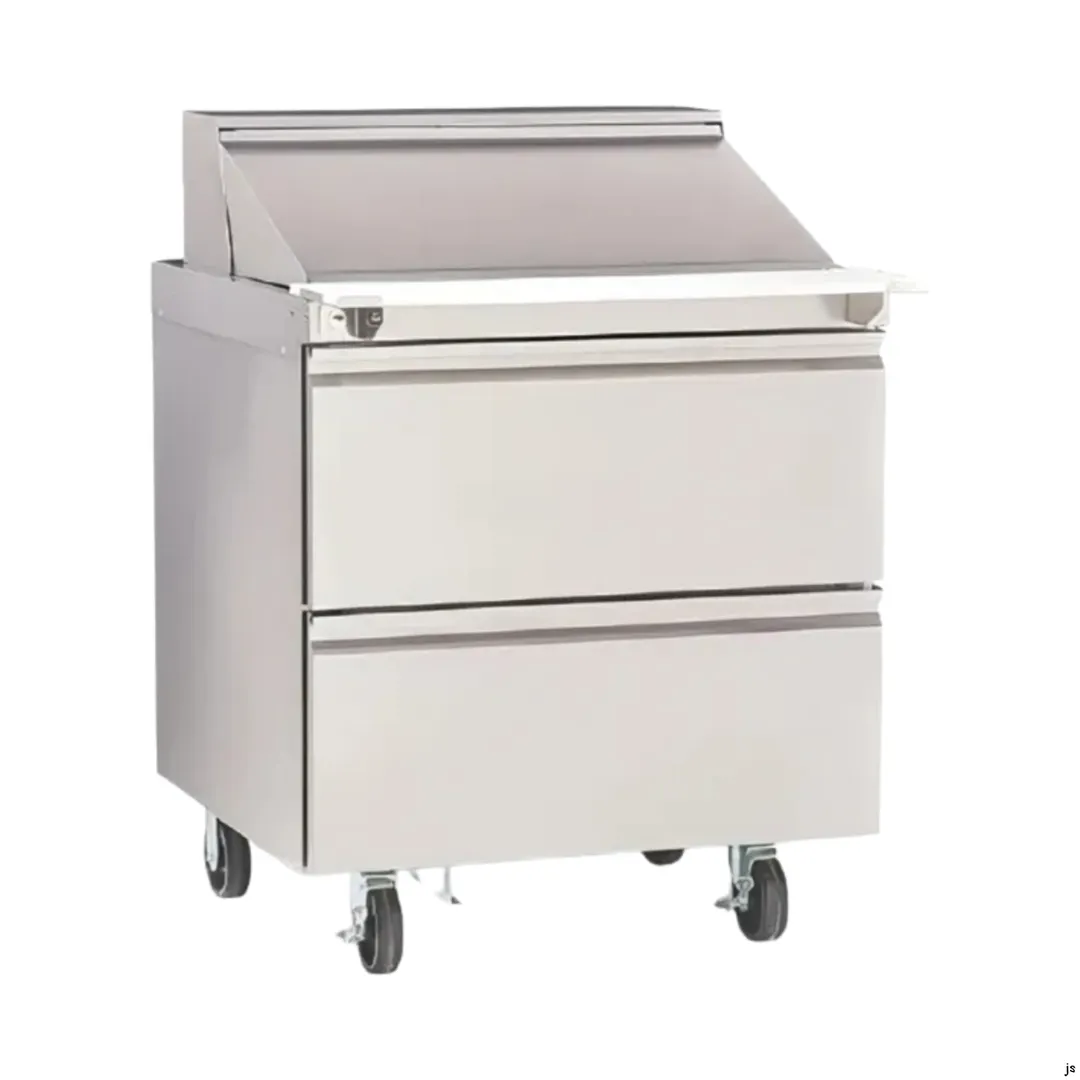 Delfield D4427NP-6 27" 1-Section Sandwich and Salad Prep Table, 2-Drawers, 6 Pans, 8.2 Cu. Ft.