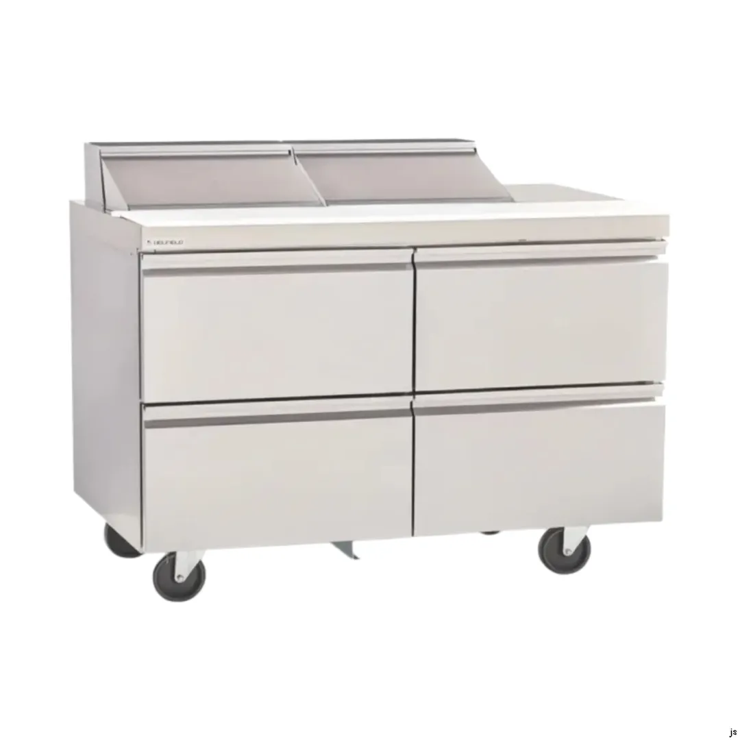 Delfield D4460NP-24M 60" 2-Section Mega Top Sandwich Prep Table, 4 Drawers, 24 Pans