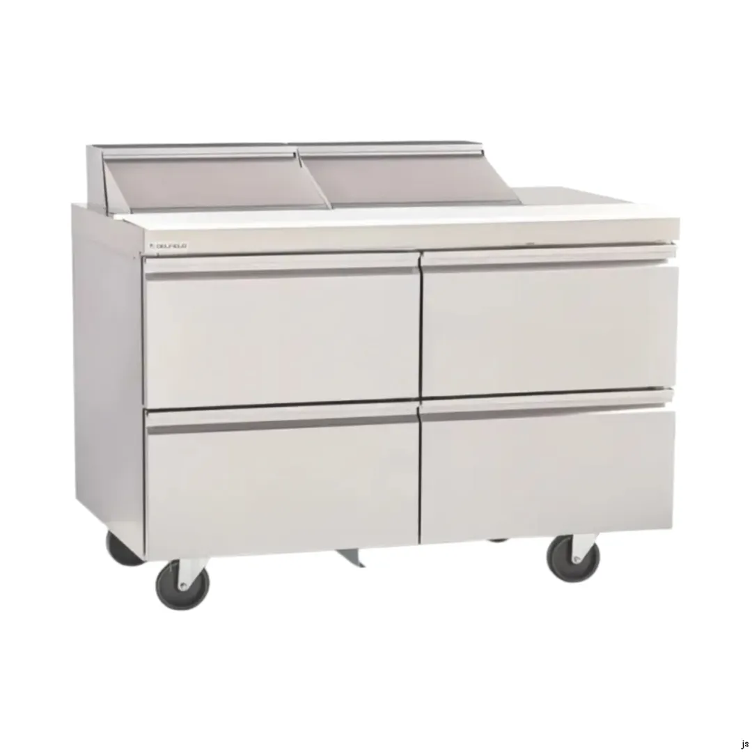 Delfield D4464NP-12M 64" 2-Section Mega Top Sandwich and Salad Prep Table, 4 Drawers, 12 Pans