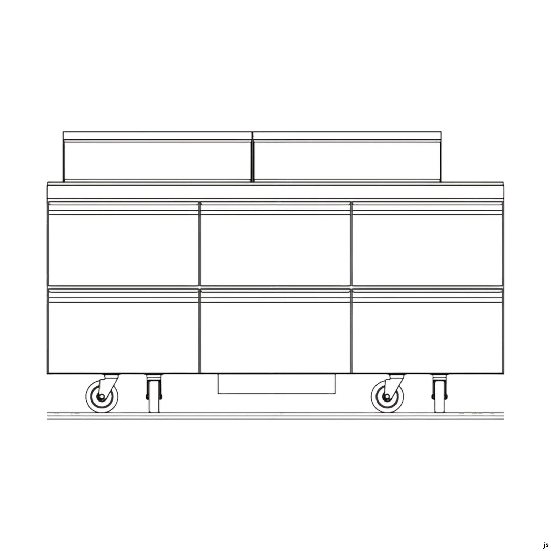 Delfield D4472NP-24M 72" 3-Section Mega Top Sandwich and Salad Prep Table, 24 Pans, 6 Drawers