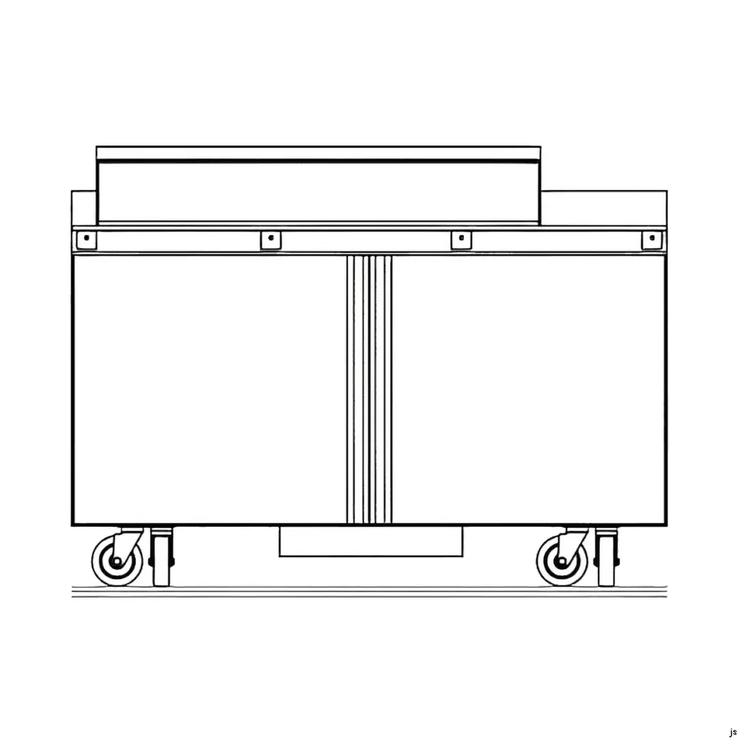 Delfield ST4460NP-18M 60" 2-Door Mega Top Sandwich and Salad Prep Table, 18 Pans