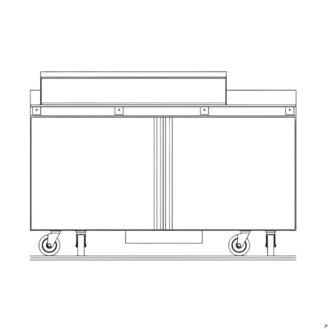 Delfield ST4464NP-18M 64" 2-Door Mega Top Sandwich and Salad Prep Table, 18 Pans