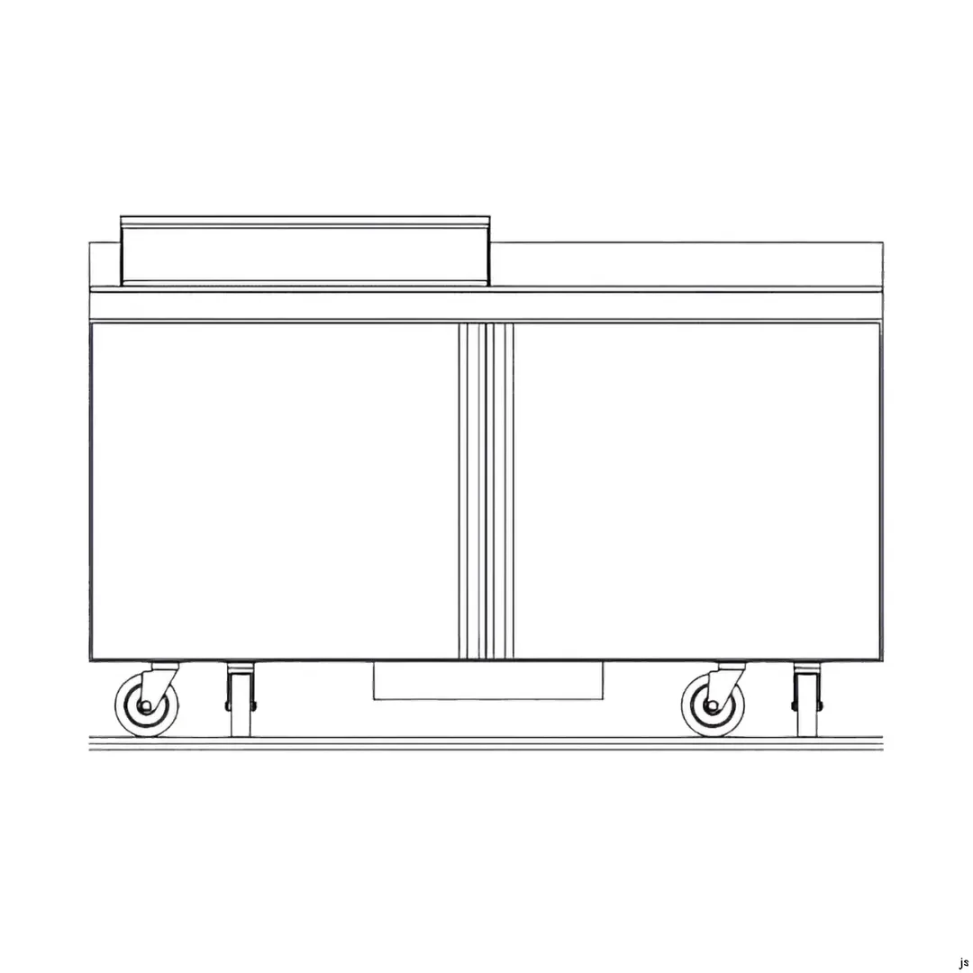 Delfield ST4464NP-8 64" 2-Door Sandwich and Salad Prep Table, 8 Pans, Stainless Steel