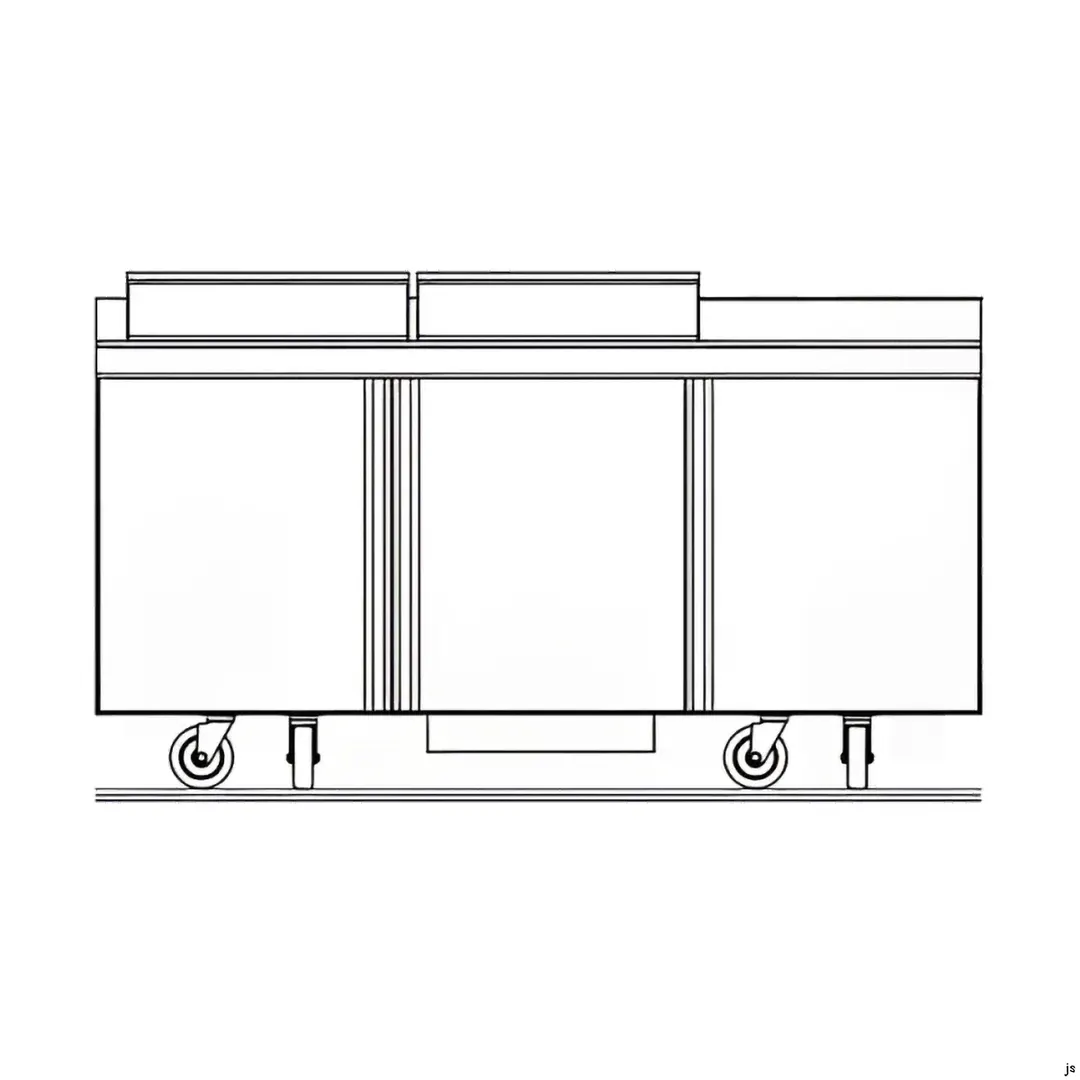 Delfield ST4472NP-12 72" 3-Door Sandwich and Salad Prep Table, 12 Pans, Stainless Steel