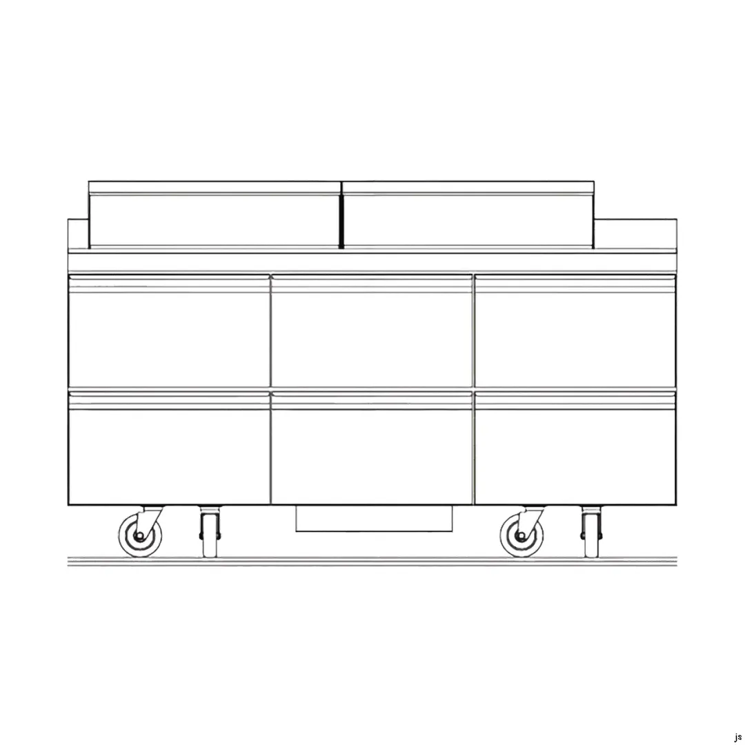 Delfield STD4472NP-24M 72" 6-Drawer Mega Top Sandwich and Salad Prep Table, 24 Pans, Stainless Steel