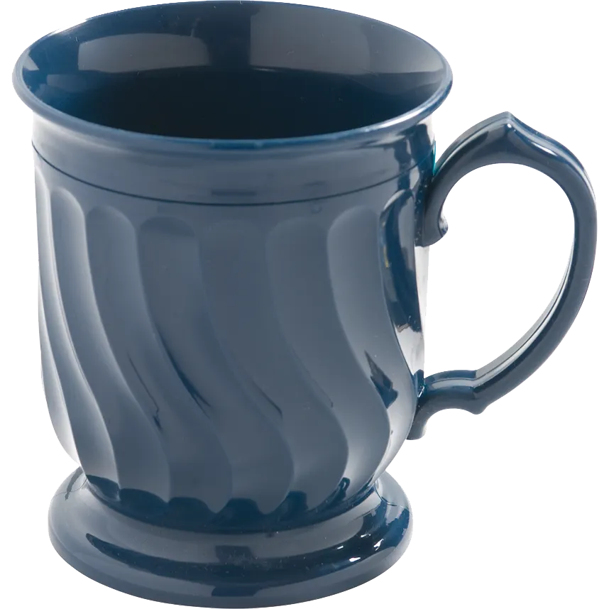 Dinex DX300050 - Pedestal Base 8 oz Insulated Plastic Mug, Midnight Blue Polypropylene, - 48/Case