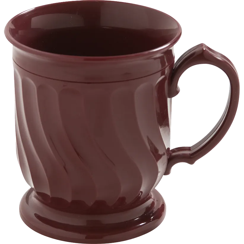 Dinex DX300061 - Plastic Mug, 8 oz Cranberry Red Polypropylene Insulated Turnbury® - 48/Case