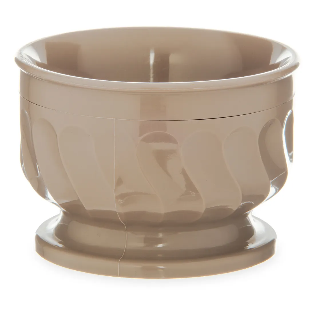 Dinex DX320031 Pedestal Insulated Double‑Wall Plastic Bowl, 5 oz, Latte Brown, - 48/Case
