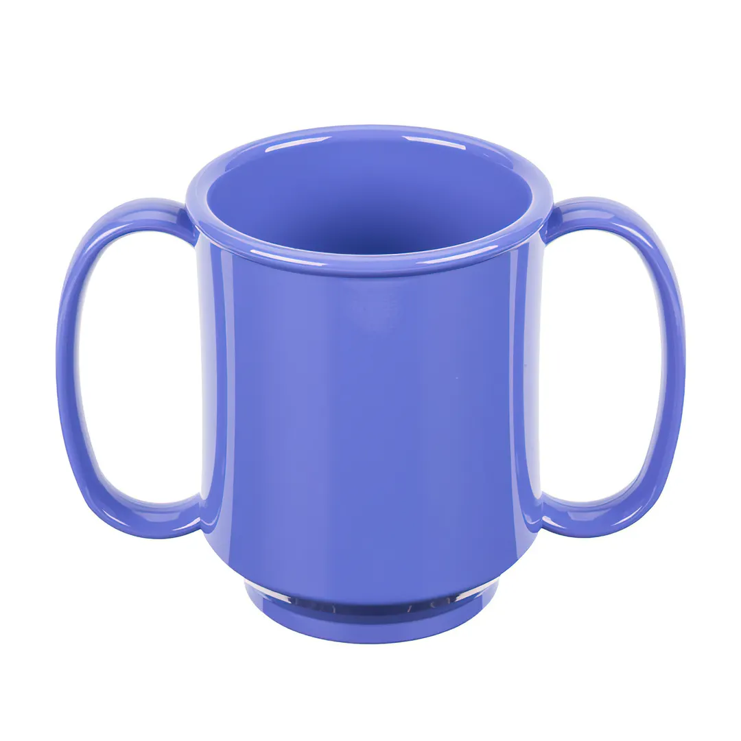 Dinex DXSN-103-PB - 8 Oz Blue Tritan Mug with Handles, Dishwasher & Microwave Safe - 1/Case