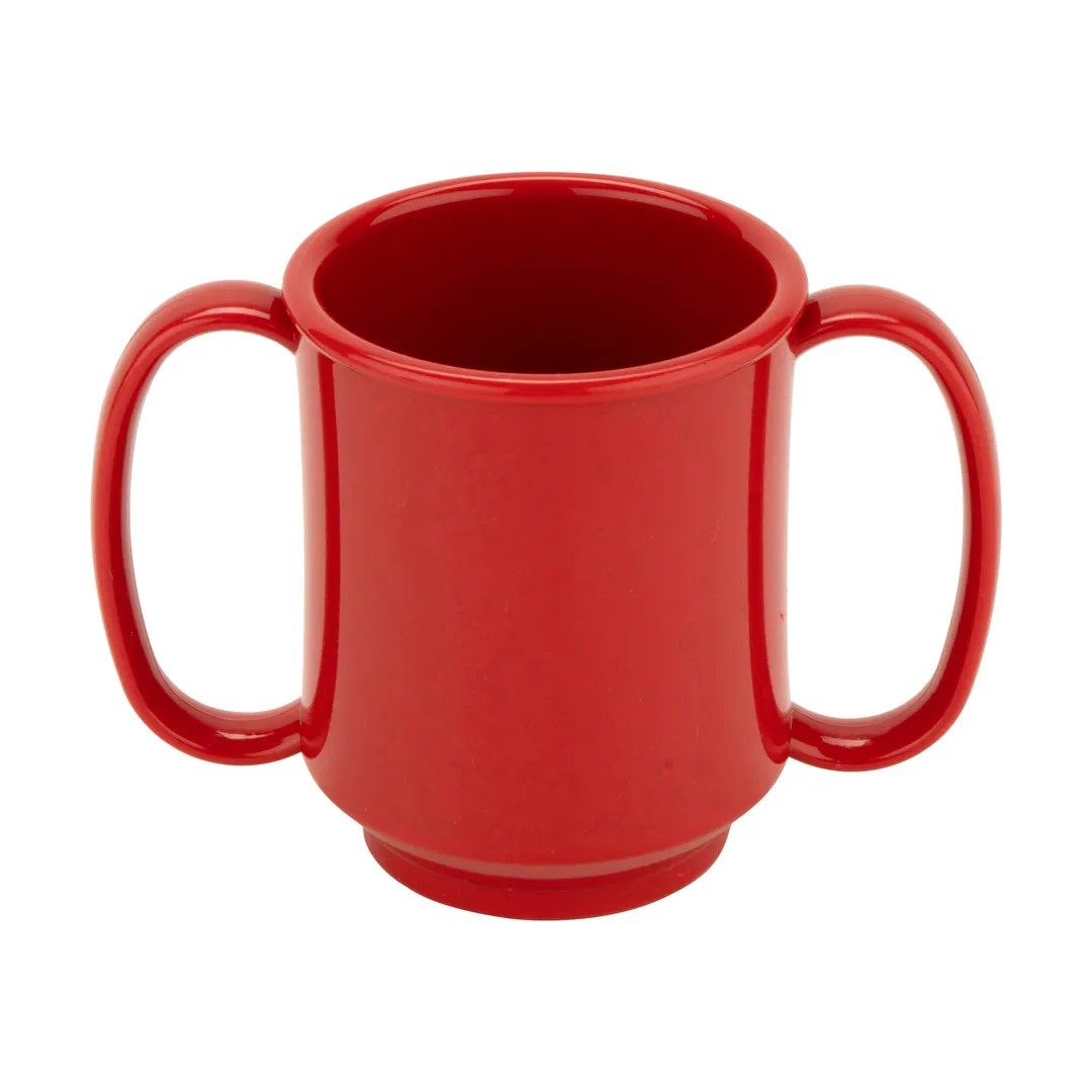 Dinex DXSN-103-RSP Mug, 8 oz Red Tritan, Double‑Sided Handles, Dishwasher Safe - Case