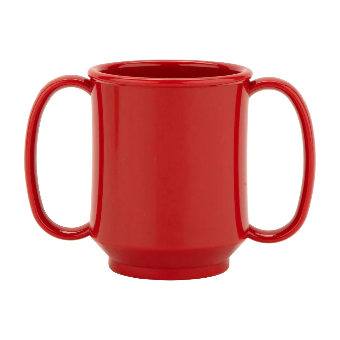 Dinex DXSN-103-RSP Mug, 8 oz Red Tritan, Double‑Sided Handles, Dishwasher Safe - Case