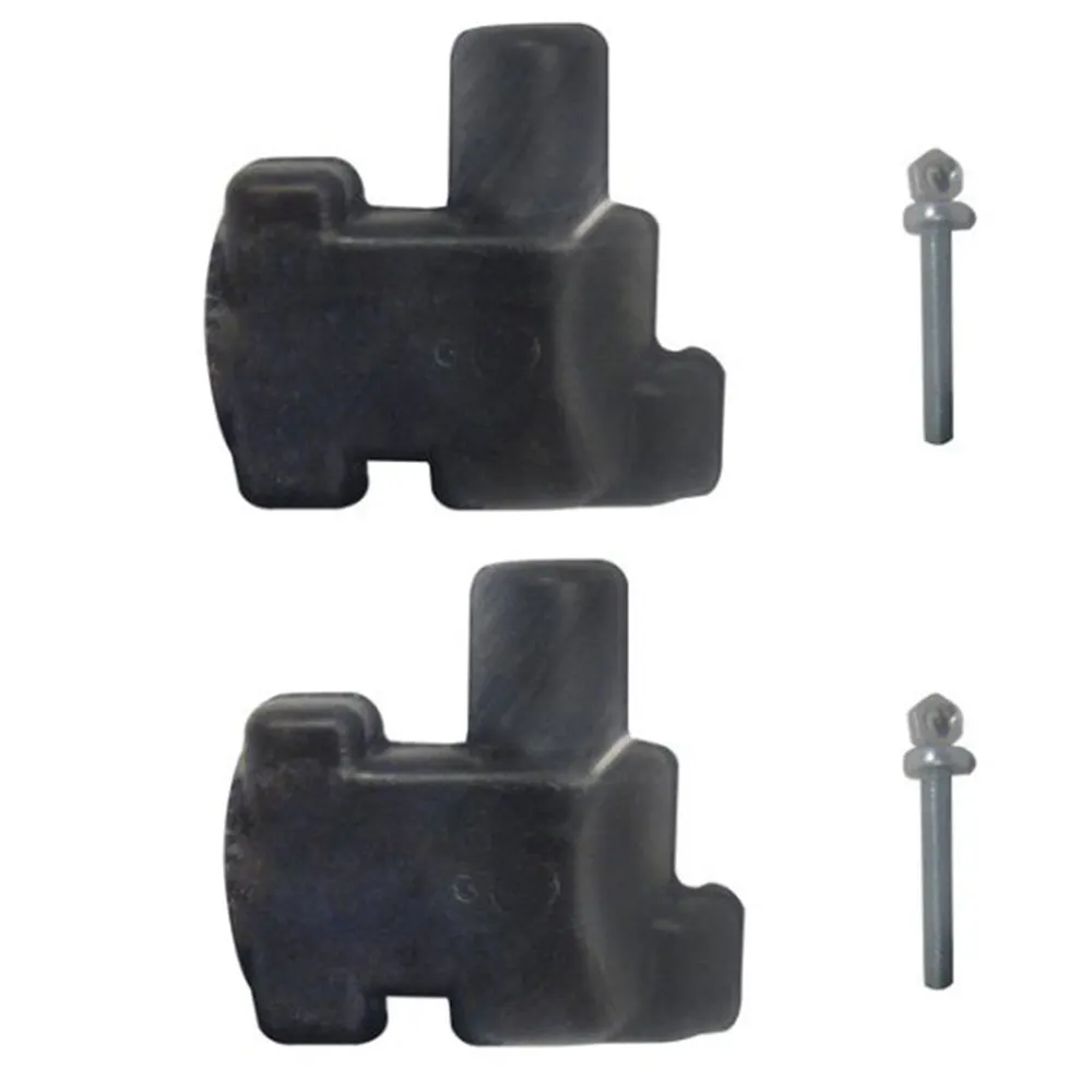 Grosfillex USSP0235 - Commercial Outdoor Fence Connectors, Black, 2-Pack, Portable Patio Fencing Kit