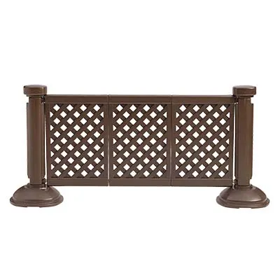 Grosfillex USSP0236 Outdoor Fencing Connector Pack, 2-Piece, Brown, Portable Patio Fencing Accessory