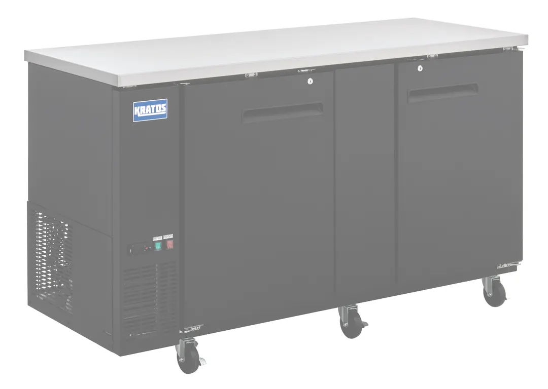 Hubert 127233 Back Bar Cooler, 23.4 cu ft, 69-3/25"W x 36-1/4"D x 38-3/4"H, Doors, LED, Auto Defrost