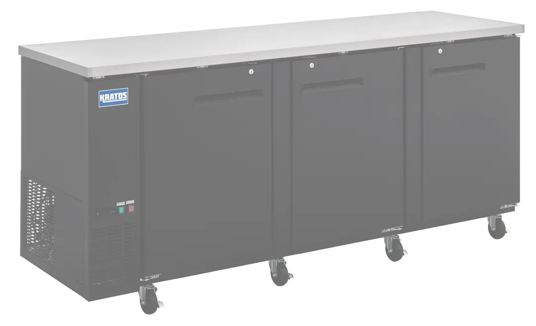 Hubert 138479 Kratos Bar Cooler, 32.4 cu ft, 90-1/4"W x 36-1/4"D x 38-3/4"H, Doors, Stainless Steel